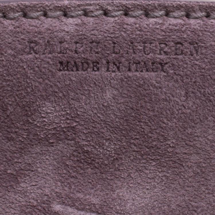 Pre Owned Ralph Lauren Lilac Suede Ricky Crossbody Bag