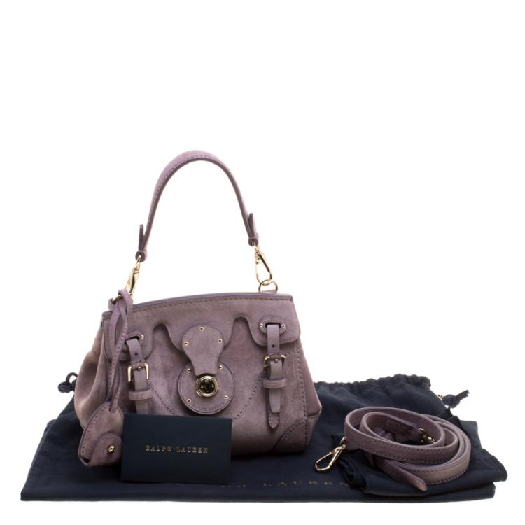 Pre Owned Ralph Lauren Lilac Suede Ricky Crossbody Bag
