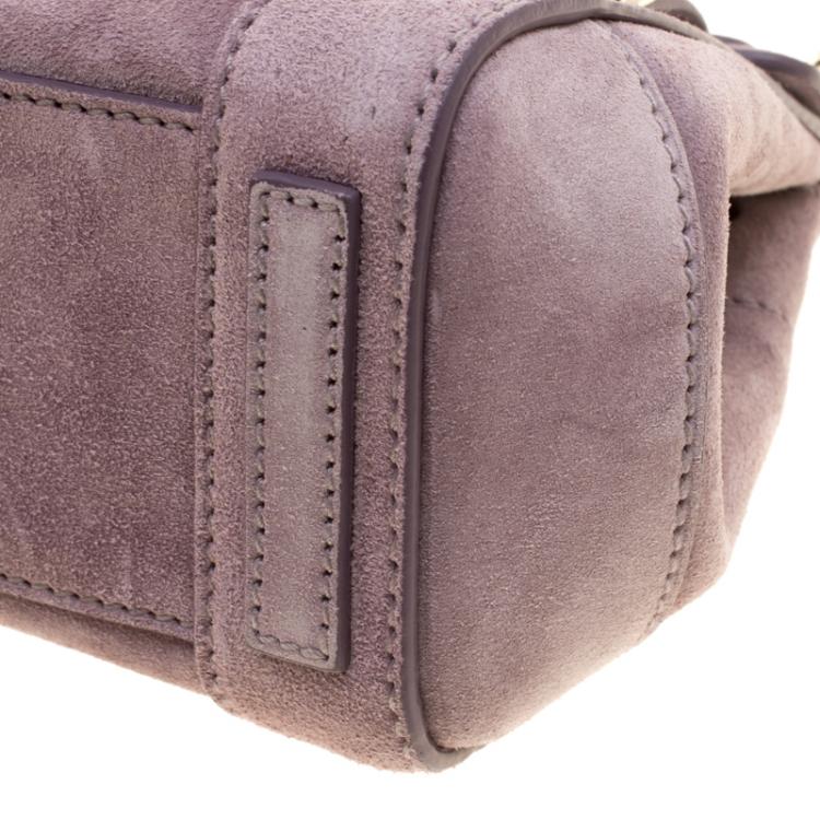 Pre Owned Ralph Lauren Lilac Suede Ricky Crossbody Bag