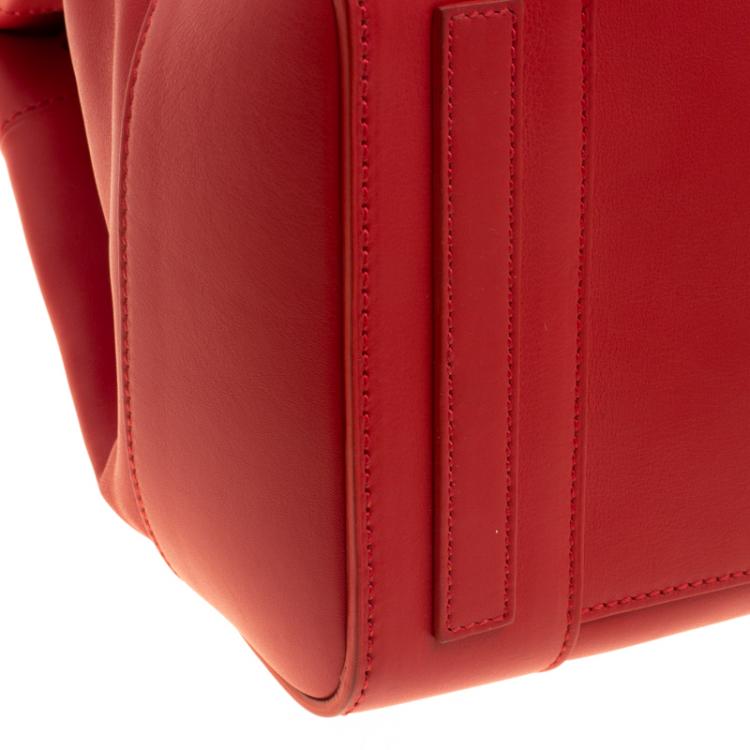 Pre Owned Ralph Lauren Red Leather Ricky Top Handle Bag