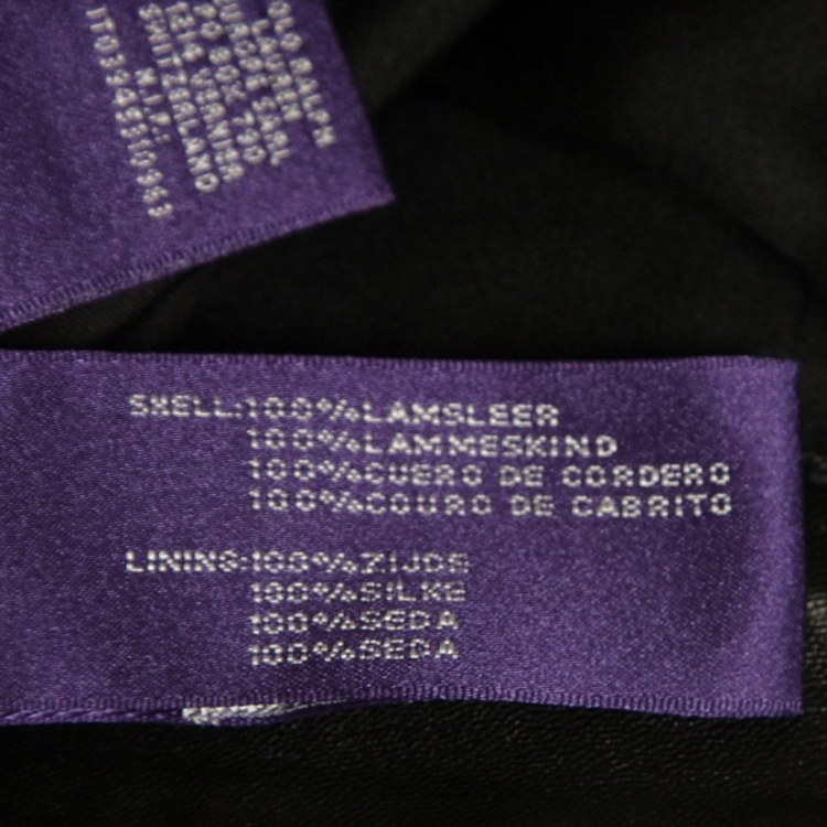 Pre Owned Ralph Lauren Purple Label Black Leather Jodhpur Pants M