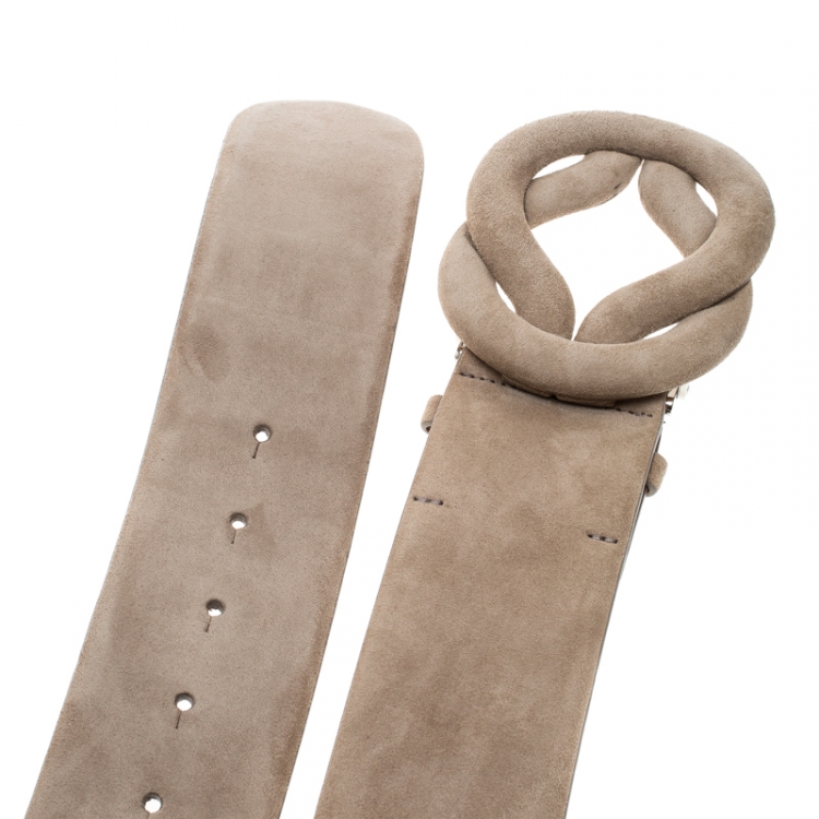 Pre Owned Ralph Lauren Beige Suede Belt 85cm