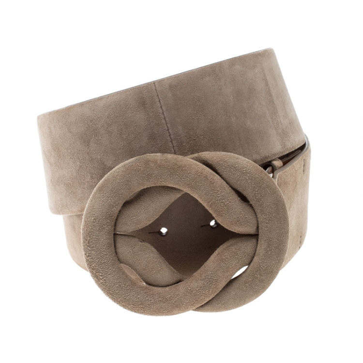 Pre Owned Ralph Lauren Beige Suede Belt 85cm