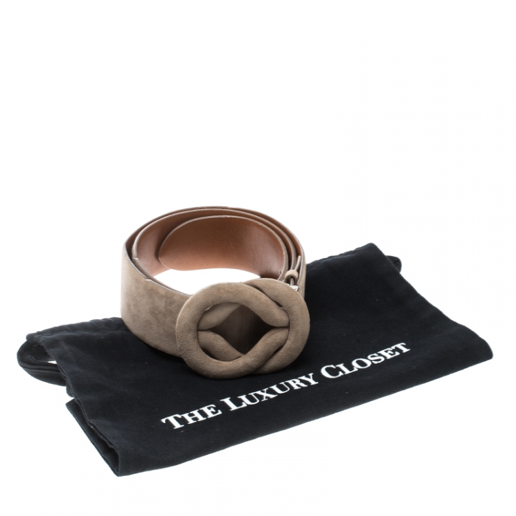 Pre Owned Ralph Lauren Beige Suede Belt 85cm
