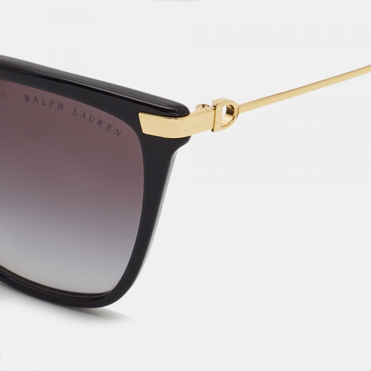 Pre Owned Ralph Lauren Black/Gold Gradient RL 8209 Square Sunglasses