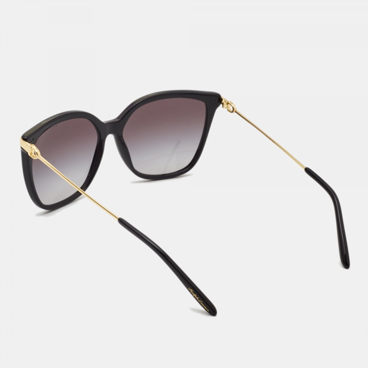 Pre Owned Ralph Lauren Black/Gold Gradient RL 8209 Square Sunglasses