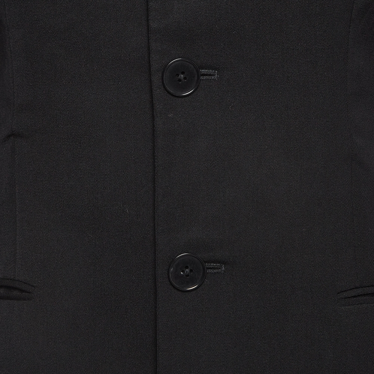 Pre Owned Ralph Lauren Black Wool Single Breasted Blazer S