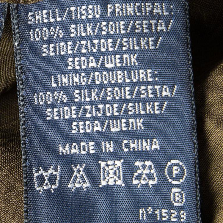 Pre Owned Ralph Lauren Brown Silk Flared Mini Skirt M