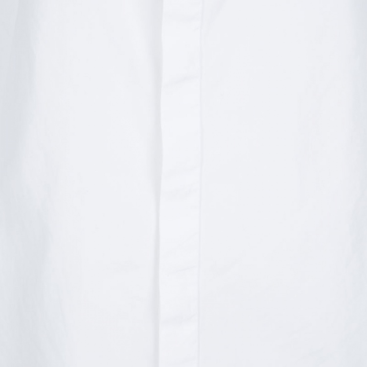 Pre Owned Ralph Lauren White Cotton Long Sleeve Button Front Shirt L