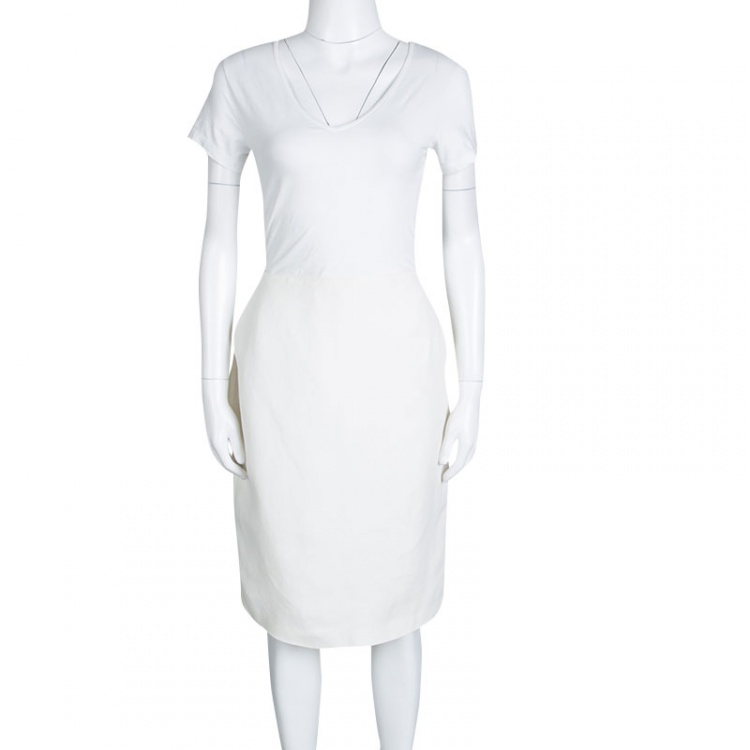 Pre Owned Ralph Lauren Cream Pencil Skirt L