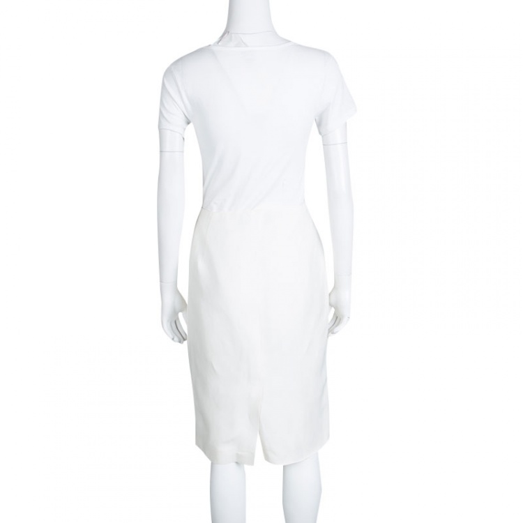 Pre Owned Ralph Lauren Cream Pencil Skirt L
