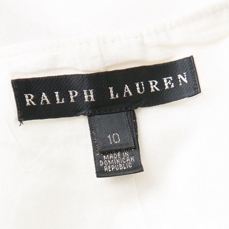 Pre Owned Ralph Lauren Cream Pencil Skirt L