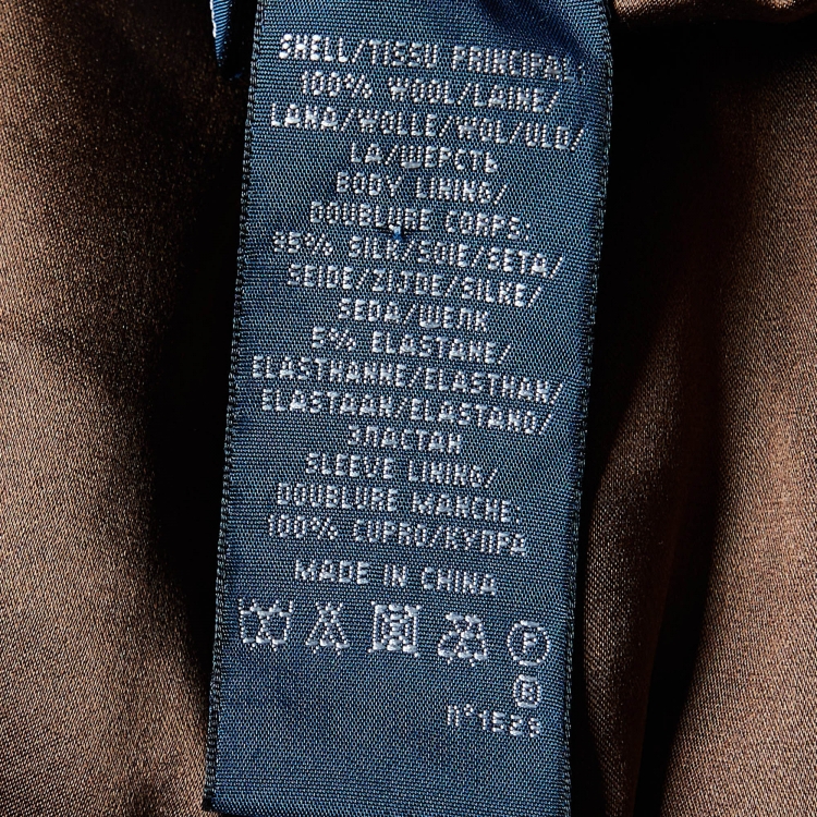 Pre Owned Ralph Lauren Brown Wool Single Breasted Blazer M