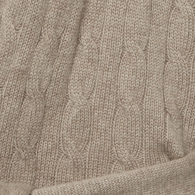 Pre Owned Ralph Lauren Beige Cashmere Cable Knit Cardigan M