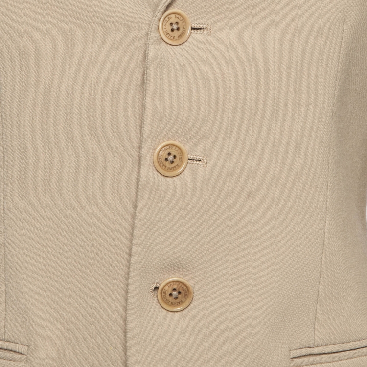 مملوكة مسبقًا Ralph Lauren Beige Wool Single Breasted Blazer M