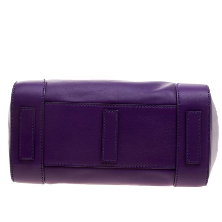 Pre Owned Ralph Lauren Orchid Leather Ricky Top Handle Bag