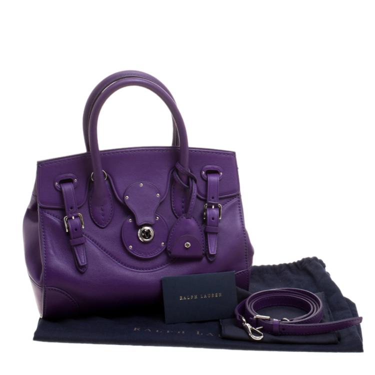 Pre Owned Ralph Lauren Orchid Leather Ricky Top Handle Bag
