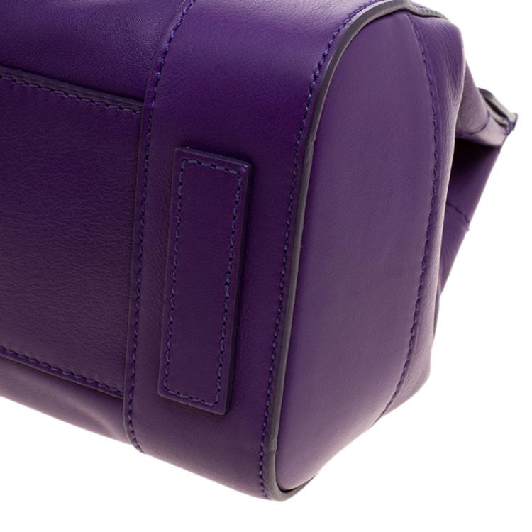 Pre Owned Ralph Lauren Orchid Leather Ricky Top Handle Bag