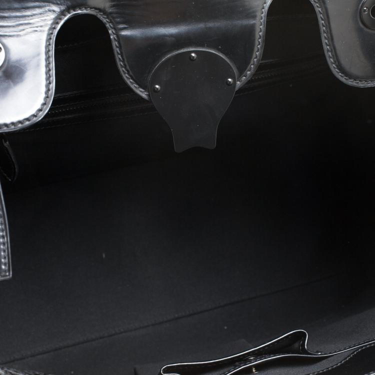 Pre Owned Ralph Lauren Black Patent Leather Ricky Tote