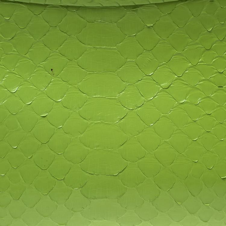 Pre Owned Ralph Lauren Green Leather Clutch Bag