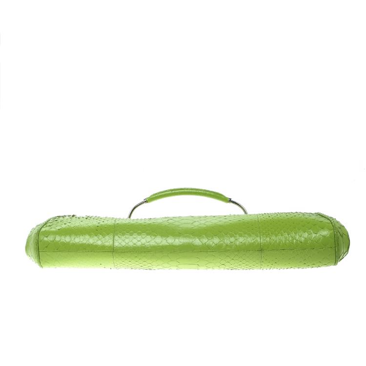 Pre Owned Ralph Lauren Green Leather Clutch Bag