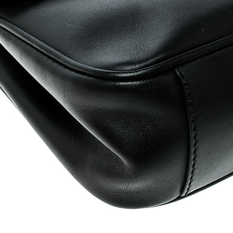 Pre Owned Ralph Lauren Black Leather Ricky Chain Shoulder Bag