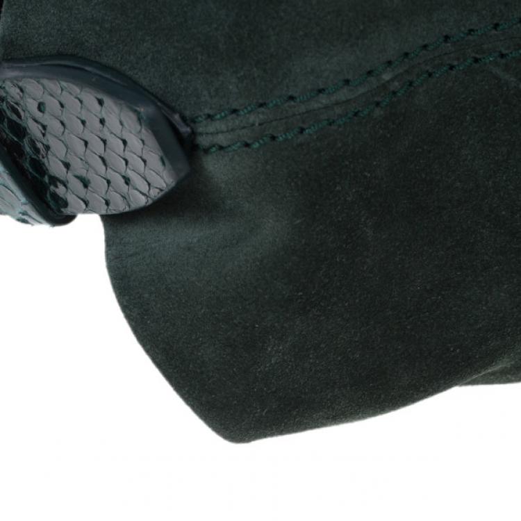 Pre Owned Ralph Lauren Suede Python Feed Bag
