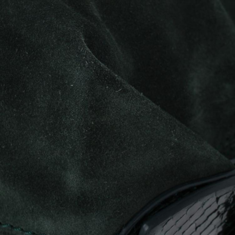 Pre Owned Ralph Lauren Suede Python Feed Bag
