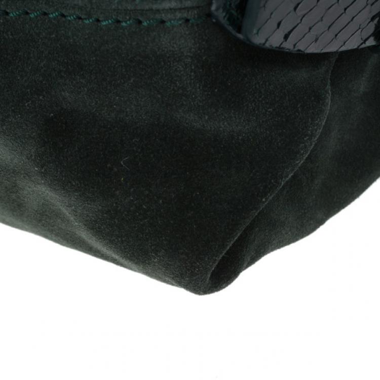 Pre Owned Ralph Lauren Suede Python Feed Bag
