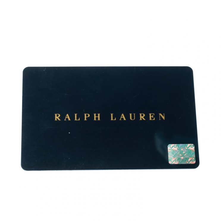 Pre Owned Ralph Lauren Red Leather Zip Around Wallet
