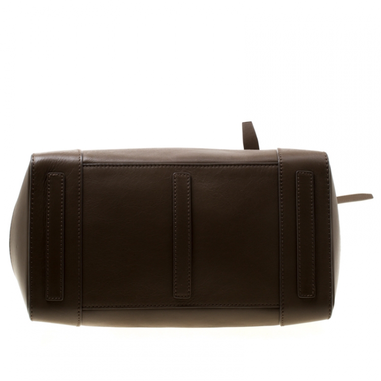 مملوكة مسبقًا Ralph Lauren Dark Beige Leather Ricky Top Handle Bag