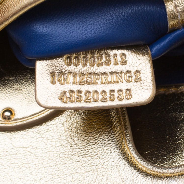 مملوكة مسبقًا Ralph Lauren Gold Leather Ricky 27 Tote 