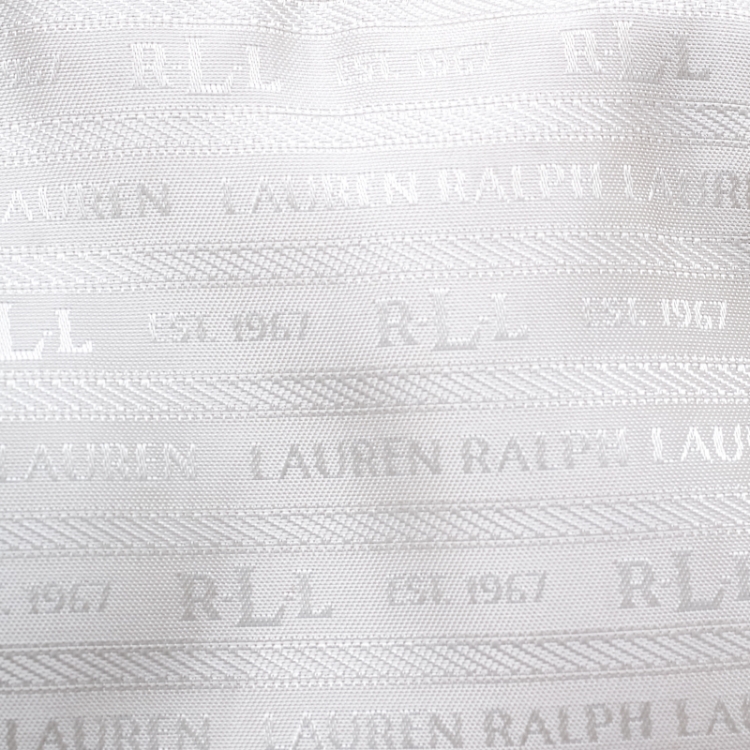 Pre Owned Lauren Ralph Lauren Metallic Silver Leather Shopper Tote