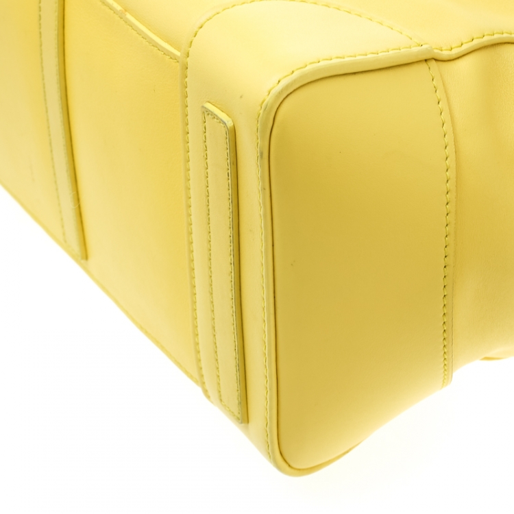 Pre Owned Ralph Lauren Yellow Soft Leather Ricky 33 Tote