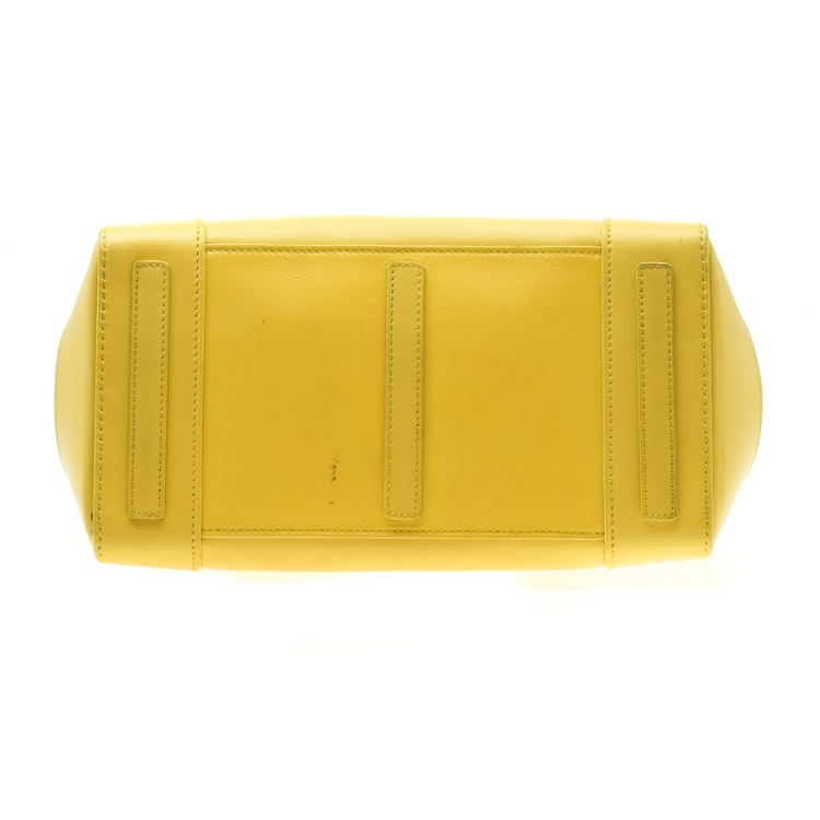 Pre Owned Ralph Lauren Yellow Soft Leather Ricky 33 Tote