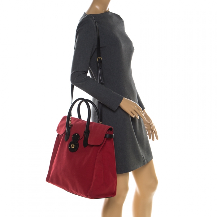 Lauren Ralph Lauren, Bags, Lauren Ralph Lauren Red Saffiano Genuine  Leather Shoulder Bag Purse