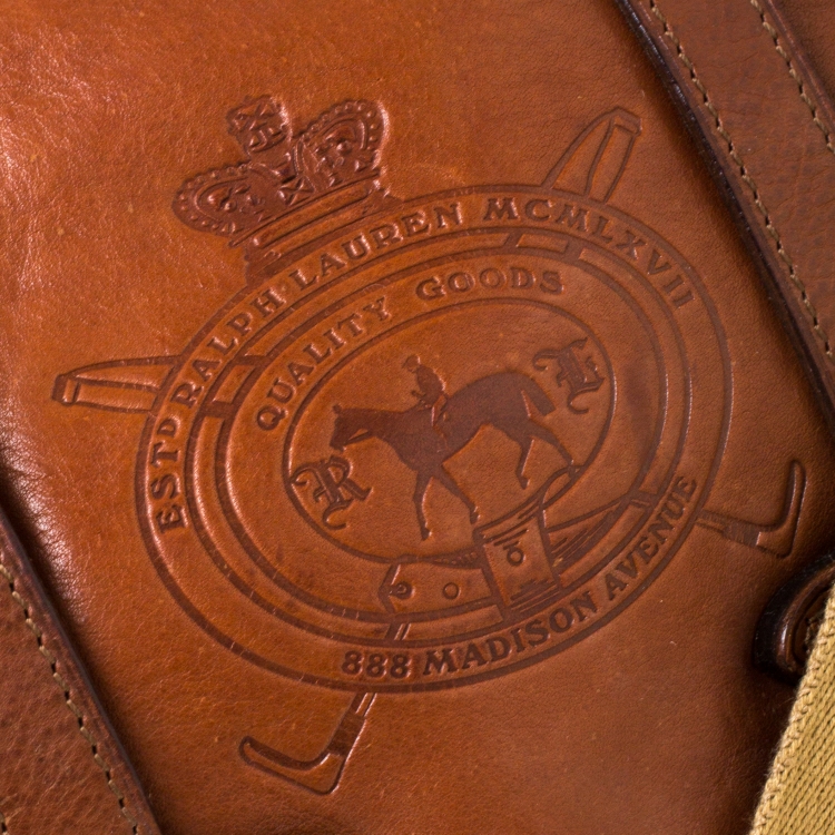 Pre Owned Ralph Lauren Tan Leather Crossbody Bag