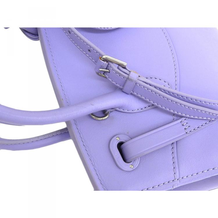 Pre Owned Ralph Lauren Light Purple Leather Ricky Shoulder Bag