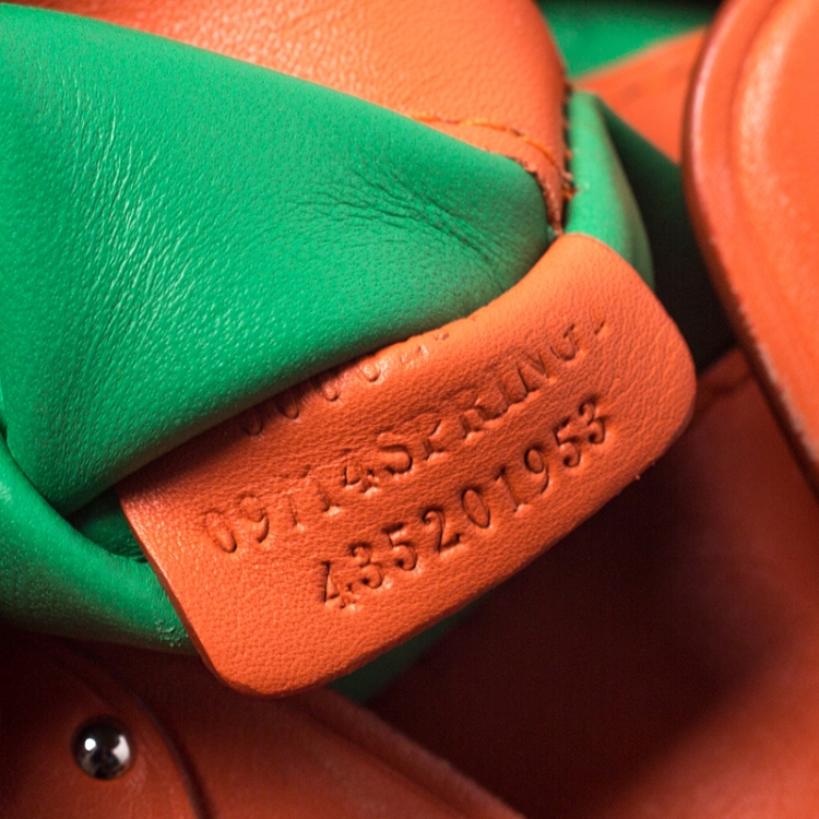 Pre Owned Ralph Lauren Orange Leather Ricky 27 Satchel Bag