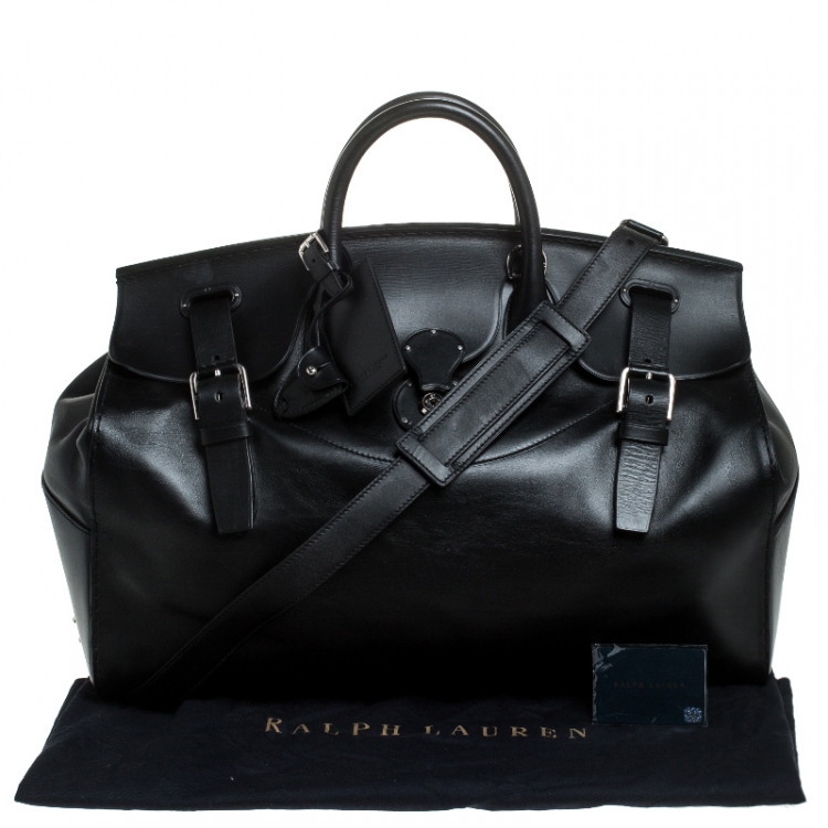 Pre Owned Ralph Lauren Black Leather Ricky Suitcase