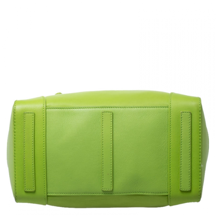 Pre Owned Ralph Lauren Neon Green Leather Ricky Tote