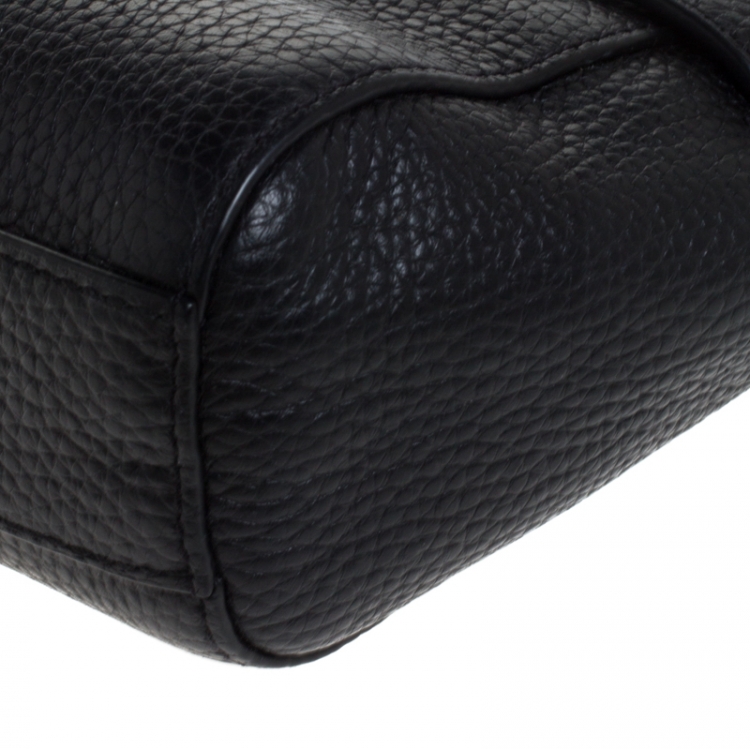 Pre Owned Ralph Lauren Black Leather Crossbody Bag