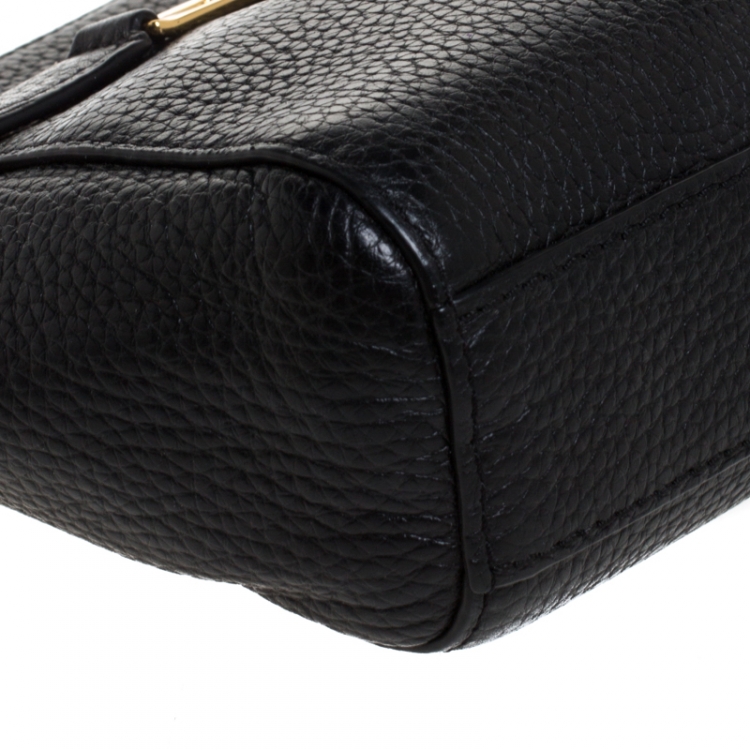 Pre Owned Ralph Lauren Black Leather Crossbody Bag