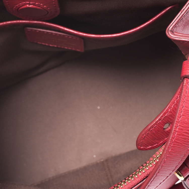 Pre Owned Ralph Lauren Red Leather Tote