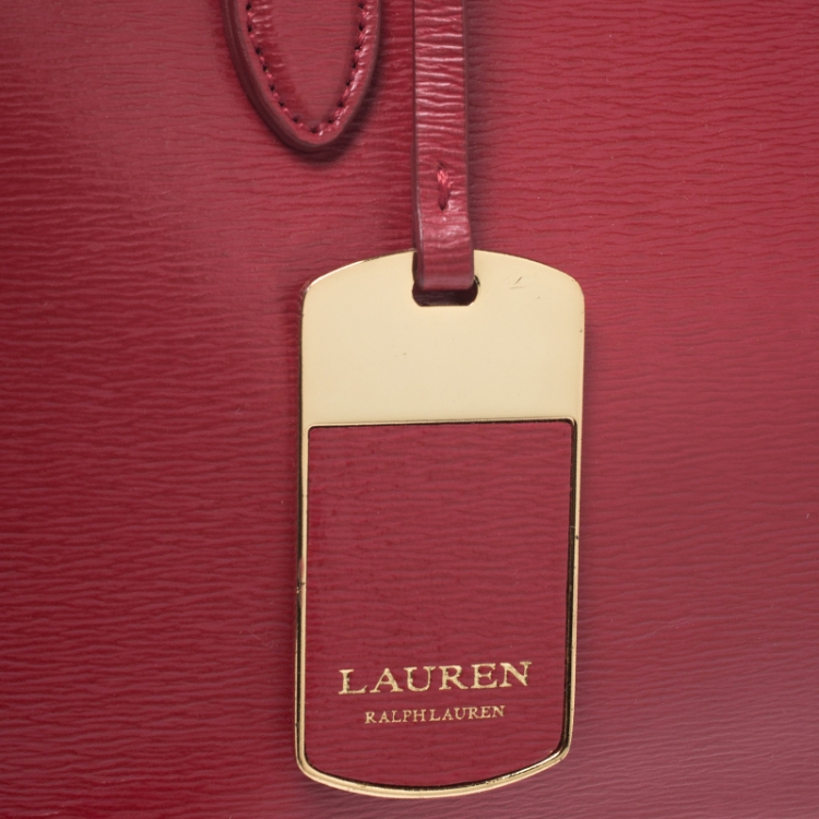 Pre Owned Ralph Lauren Red Leather Tote