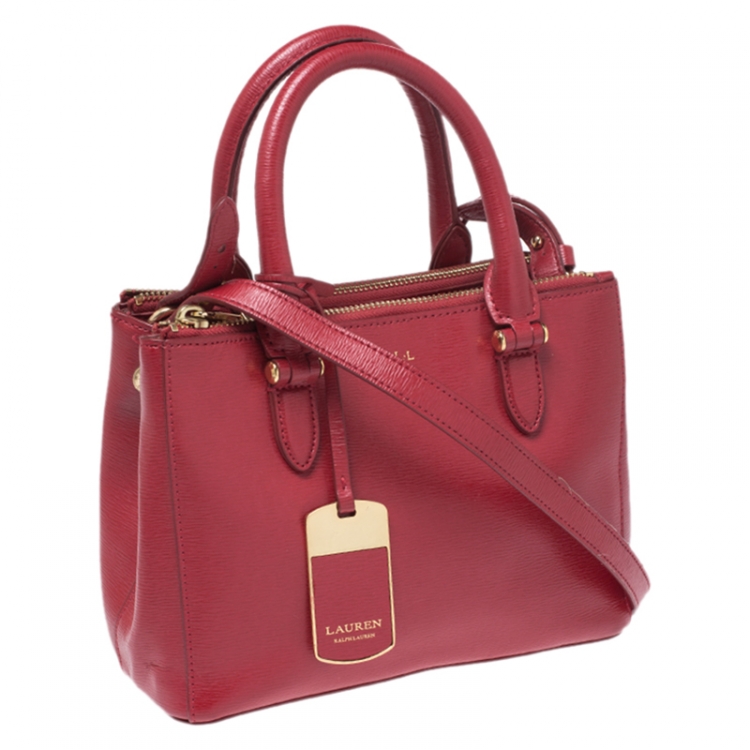 Pre Owned Ralph Lauren Red Leather Tote