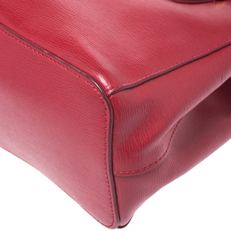 Pre Owned Ralph Lauren Red Leather Tote