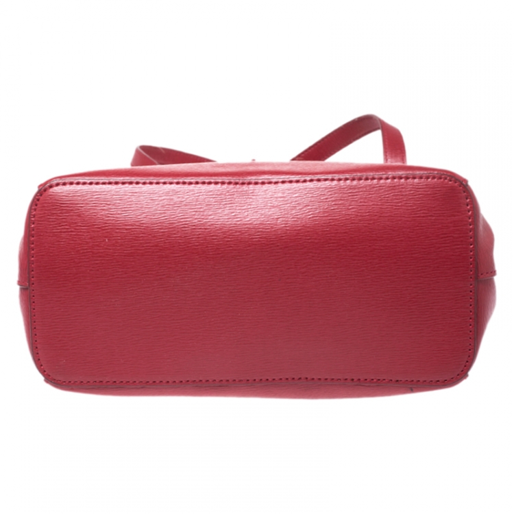 Pre Owned Ralph Lauren Red Leather Tote