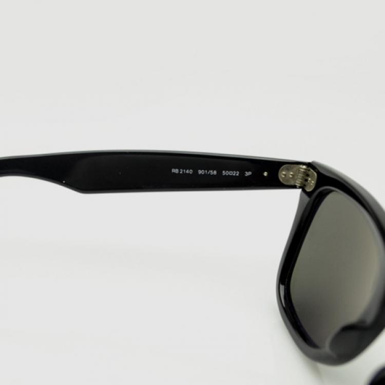 Pre Owned Ray-Ban Black Polarized Unisex Wayfarers