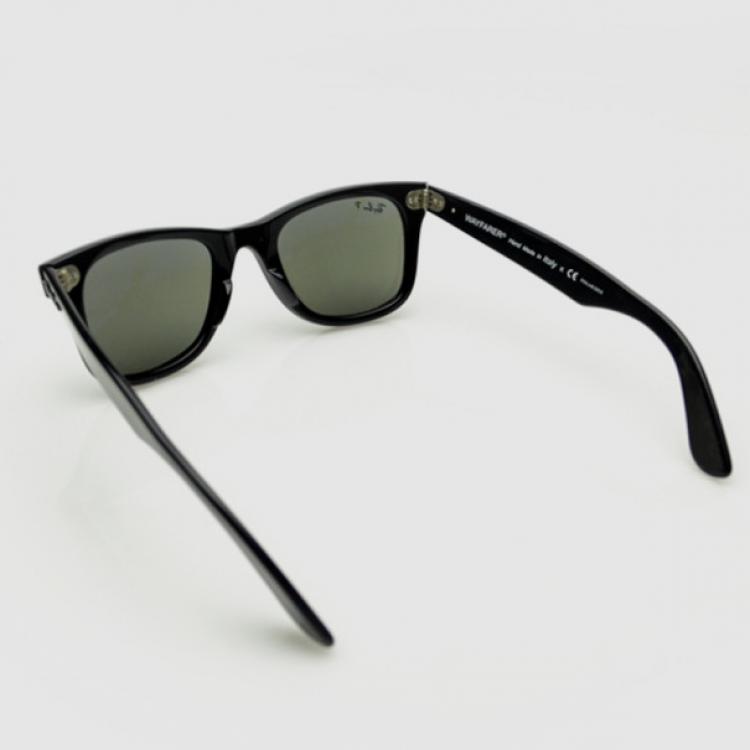 Pre Owned Ray-Ban Black Polarized Unisex Wayfarers